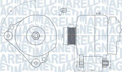 Produktbild von MAGNETI MARELLI 063731992010 Lichtmaschine Generator LiMa 140A 14V für AUDI A5 Sportback (8TA) A4 Limousine (8K2, B8) A5 Coupe (8T3)