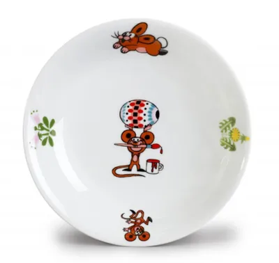 Produktbild von Thun 1794 Maulwurf und Ostern, tiefer Teller, 20 cm, Tschechisches Porzellan, Thun