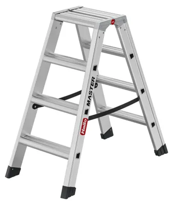 Produktbild von Hailo Aluminium-Doppelstufenleiter Master D100 2 x 4 Stufen