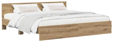 Produktbild von vidaXL Bettgestell mit Kopfteil Artisan-Eiche 200 x 200 cm