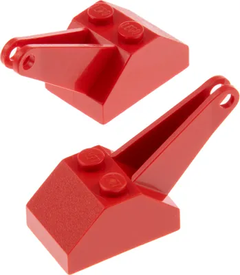 Produktbild von 2x Lego Kran Arm 45° 2x3x1 1/3 rot Abschleppwagen Kranwagen Auto Fahrzeug 3135