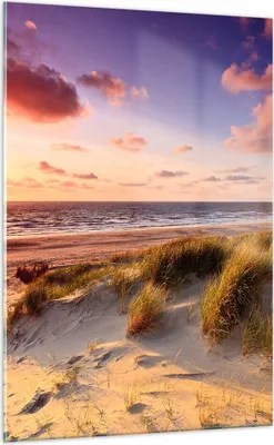 Produktbild von Bilder auf glas - Einteilig - Meer Strand Düne - 70x100cm - Glasbilder - Wandbilder - Bilder - zum Aufhängen bereit - Wanddekoration aus Glas - Glas Bilder - Wandbild auf Glas - GPA70x100-3540