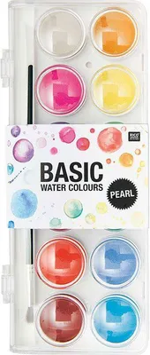 Produktbild von Wasserfarben-Palette 12 Perlmuttfarben
