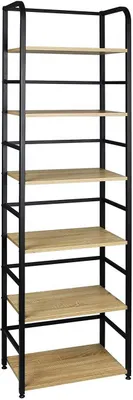 Produktbild von WOLTU Standregal RGB11hei Bücherregal Lagerregal Leiterregal Küchenregal Treppenregal Stufenregal 6 Ablage, 50x30x176cm, Hell Eiche