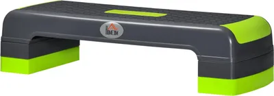 Produktbild von Aerobic-Stepper höhenverstellbar Fitness Steppbrett 10/15/20 cm Indoor Outdoor bis 150 kg belastbar 78 x 28 cm Grün für effektives Training