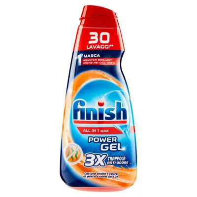 Produktbild von Power Gel Lavastoviglie Tutto in 1 Max Odore Geschirrspülmittel 600ml - Finish