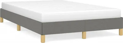 Produktbild von vidaXL Bettgestell ohne Matratze Dunkelgrau 120x190 cm Stoff
