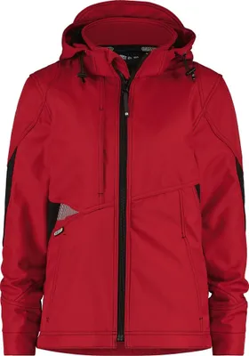Produktbild von DASSY Softshelljacke GRAVITY Damen Gr. XL rot/schwarz
