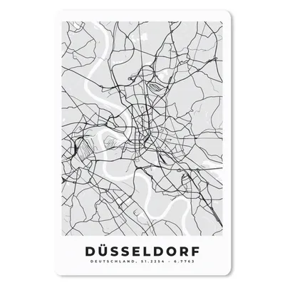 Produktbild von MuchoWow® Mauspad Mousepad Deutschland - Stadtplan - Düsseldorf - Karte 18x27 cm - Mousepads - Maus Mat - Pad - Mausunterlage