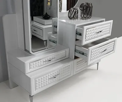Produktbild von Schlafzimmer Kommode mit Spiegel Luxus Kommoden Sideboard 2tlg. Sideboard