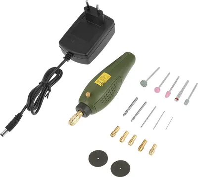 Obrázek produktu pro mini vrtací nástroj 100-240 V s příslušenstvím pro leštění, vrtání, gravírování (zástrčka EU)
