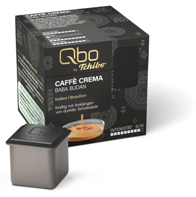 Produktbild von Tchibo Qbo Caffè Crema Buna Enteta Premium Kaffeekapseln, 8 Stück (Caffè Crema, Intensität 04/10, mild-aromatisch), nachhaltig & aus 70% nachwachsenden Rohstoffen¹