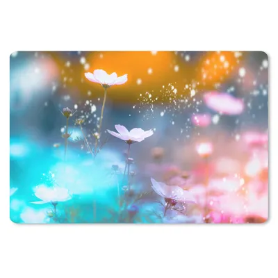 Produktbild von MuchoWow® Schreibtischunterlage Blumen - Frühling - Farben 60x40 cm - XXL Mauspad - Großes Mauspad