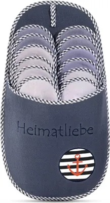 Produktbild von ONVAYA® ABS Gästepantoffel Heimatliebe 6er Set | Gästehausschuhe | Größe 36-45 | Pantoffeln | ABS Sohle | Hausschuhe