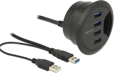 Image de DELOCK USB-HUB 4-Port USB3.0 Tischeinbau