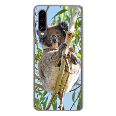 Produktbild von MuchoWow® Handyhülle Schutzhülle Hülle für Huawei P30 Koala - Luft - Zweige - Jungen - Mädchen Silikon Softcase Handy Hülle - Kartenbesitzer