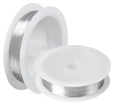 Schmuckdraht 2 Rollen 0,3 mm x 50 m silberfarben Kupfer