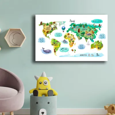Produktbild von Wallity, 4570COC-006, Dekorative Leinwandmalerei, 100 % LEINWAND, Mehrfarbig, 45 x 70 cm