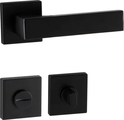 Zdjęcie produktu dla MARCHESI zestaw uchwytów BUDAPEST Rozeta WC, 38-45 mm, czarny mat zamak