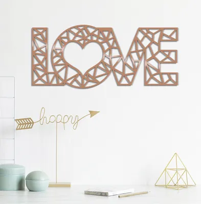 Immagine prodotto di Wallity, Love- TNL1267, Rame, Altre decorazioni per la casa, 50 x 20 cm, 100% metallo (spessore: 1