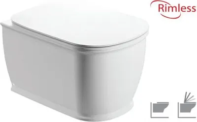Image de Pack WC à suspendre sans bride Rimless GENESIS 35x52x36 cm--