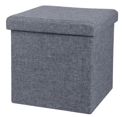 Produktbild von Klappbarer Hocker, Textil dunkelgrau 38x38x38cm