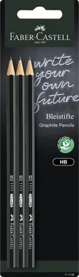 Image de Crayon Faber Castell 1111 HB noir 3 pièces
