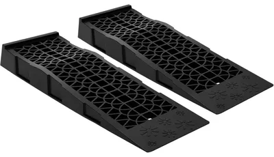 Image de Rampe pour voiture, capacité de charge de 3 tonnes, construction durable en polypropylène, noir