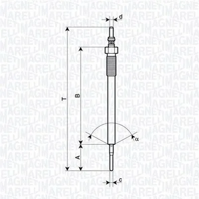 Produktbild von MAGNETI MARELLI 062900138304 Glühkerze