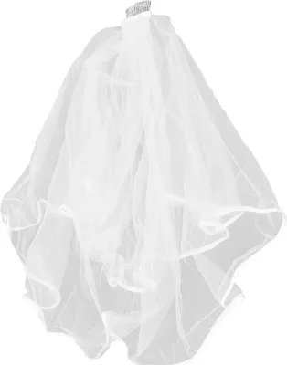 Produktbild von Brautschleier mit Kamm, Brautaccessoires für Hochzeiten, Junggesellenabschiede, TS-51310