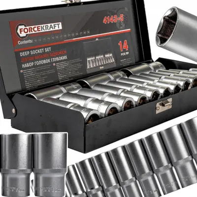 Obrázok produktu pre FORCEKRAFT 1/2" sada šesťhranných kľúčov, 14 dielov + kufor