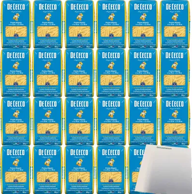 Produktbild von De Cecco Nudeln Penne Rigate n.41 24er Pack (24x500g Packung) + usy Block