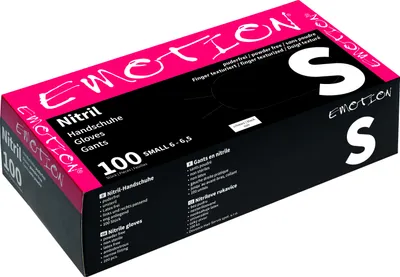 Produktbild von Efalock Nitril-Handschuhe schwarz S 100 Stück