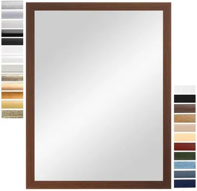 Image de Miroir mural pleine longueur, dimensions 45 x 95 cm, avec cadre en bois
