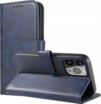 Image de Etui portefeuille avec rabat de base pour Iphone 15 Plus Etui magnétique - Bleu