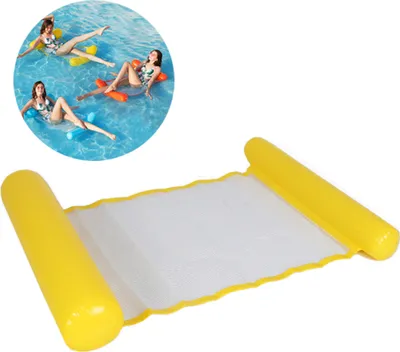 Image de Planche de natation gonflable jaune Tapis de sustentation aquatique Fauteuil confortable Piscine Plage Natation Piscine Plage Natation pour adultes