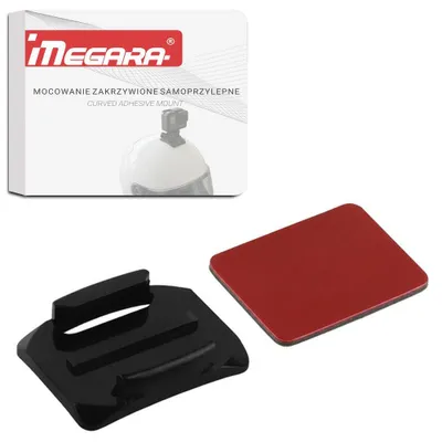 Zdjęcie produktu dla Mocowanie zakrzywione do kamer sportowych Megara z taśmą samoprzylepną