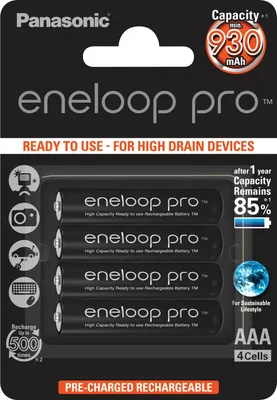 Obrázek produktu pro Nabíjecí baterie Panasonic Eneloop Pro Nikl-metal hydridová (NiMH)