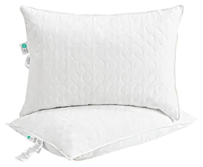 Kopfkissen 50x70 cm, 3-Kammer, Feder-Daunen-Füllung, 2er-Pack