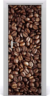 Produktbild von Tulup Türaufkleber 75x205 cm Dekorative Aufkleber Selbstklebend Wasserdichte Tapete Abnehmbar Schlafzimmer Wohnzimmer Wohnkultur - Kaffeebohnen