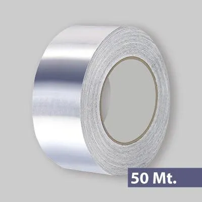 Productafbeelding van Aluminiumfolie tape, hoge sterkte, breedte 50 mm, lengte 50 meter