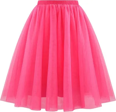 Image de ASKSA Damen Tuellrock 50Er Rock Retro Ballet Tanzrock 3 Lagig Tuetue Rockabilly Unterrock Tanzkleid Abendkleid Zubehoer Karneval Tutu,Rosarot,XXL