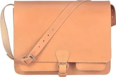 Produktbild von Ruitertassen Umhängetasche Leder Posttasche Messenger Lehrertasche Tasche natur braun Damen Herren Schule Uni 2537-10
