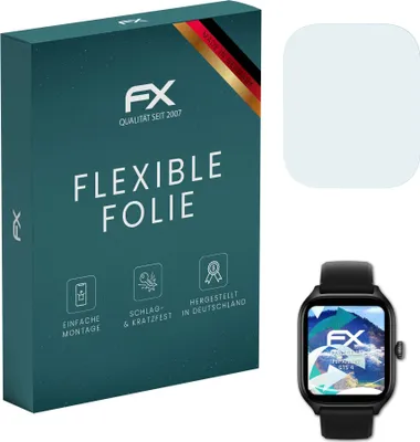 Produktbild von atFoliX FX-ActiFleX 3x Schutzfolie kompatibel mit Amazfit GTS 4 Folie
