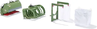 Produktbild von Wiking Frontlader Werkzeuge - Set B Bressel + Lade grün 1:32