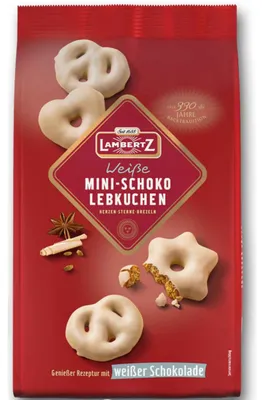 Produktbild von Lambertz Mini Schoko Lebkuchen Weiße Schokolade 300g