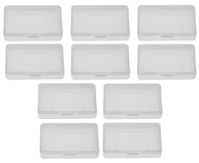 Immagine prodotto di 10 custodie trasparenti anti-polvere per cartucce di giochi, compatibili con Game Boy Advance (GBA)