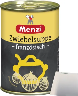 Produktbild von Menzi Zwiebelsuppe Französische (400ml Dose) + usy Block
