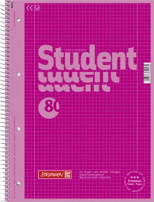 Produktbild von Brunnen 67928126, Einfarbig, Pink, A4, 80 Blätter, Satin, 90 g/m²