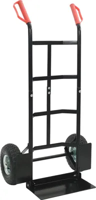 Zdjęcie produktu dla vidaXL Rozsuwany wózek ręczny czarny i czerwony 57 x 46 x 113 cm stal